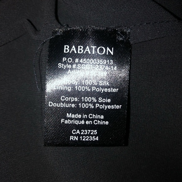 100% Silk Aritzia Babaton Black  Sleeveless lined Blouse - Picture 9 of 10